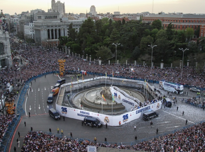 西班牙欧洲杯夺冠情况下，球队将在在西贝莱斯广场欢庆